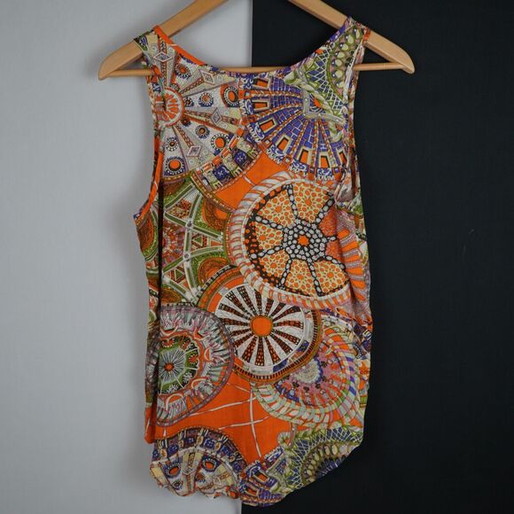 Colorful PIKO 1988 Rayon Women's Tank Top Size S/M Style T2235 Art to Wear - Picture 8 of 14